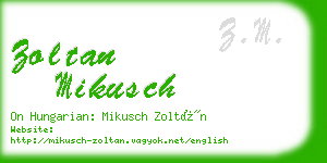 zoltan mikusch business card
